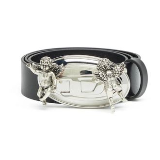 Diesel B-Oval Angels 35 - Dames - Accessoires - Zwart - Maat: 75 CM Leer