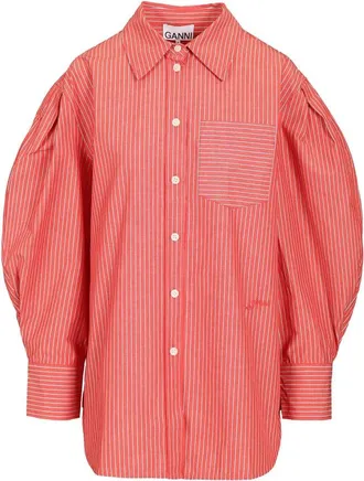 Ganni Mujer, Blusas y Camisas, Rojo, Talla: S