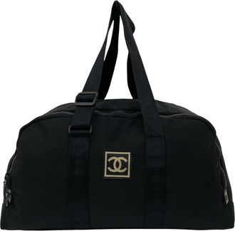 Chanel Nylon Boston Bag Handbag Shoulder Bag (Pre-Owned)