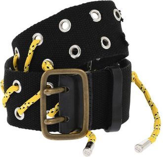 Dsquared2 Black Grommet Solid Casual Belt