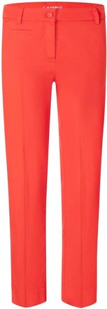 Cambio Broeken, Dames, Rood, M, Katoen, Stella Cropped Broek met Knooprits