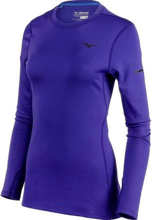 Mizuno Womens Breath Thermo Long Sleeve Top In Deep Blue