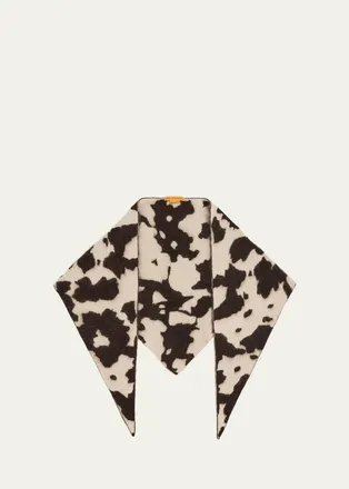 Guest In Residence Grizzly Cowhide Wild Rag Cashmere Scarf