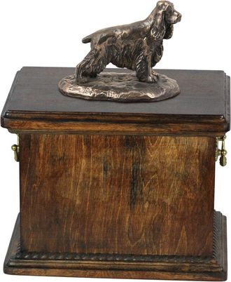 OEM Cocker Spaniel Ingl&eacute;s - Urna Para Cenizas De Perro, Urna Con Estatuilla, Elegante Urna De Estilo Cl&aacute;sico De Art-dog