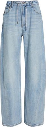 Alexander Wang Crystal Drawcord Balloon Jeans in Light Bleach at Nordstrom, Size 29