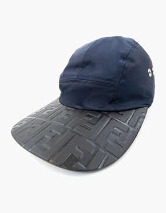 Fendi Mens Fendi Limited Edition FF Nylon Baseball Cap Navy/black - Size: OS