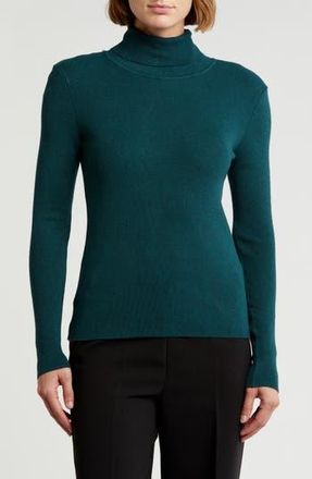 T Tahari Turtleneck Sweater in Evening Pine Heather at Nordstrom Rack, Size X-Small