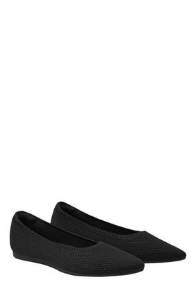 Vivaia Pointed-Toe Ballet Flats in Black - Water Repellent at Nordstrom, Size 10