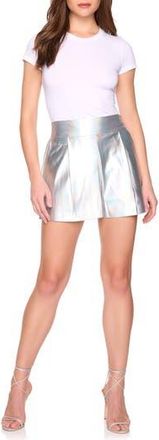 Susana Monaco Pleat Front Iridescent Faux Leather Shorts at Nordstrom Rack, Size X-Small