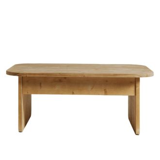 Hannun Mesa de centro elevadora de madera de abeto en color marr&oacute;n claro