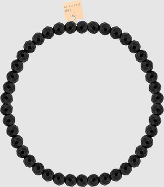Ginette NY Bracelet Mini Pixie Perles Onyx Or Rose