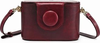OLD TREND Begonia Genuine Leather Vintage Case Crossbody in Maroon at Nordstrom