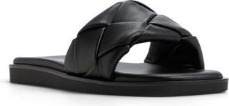 Aldo Esterelle Flat Slide Sandal in Black at Nordstrom, Size 6.5