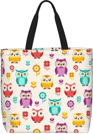 Generic Women Handbag Owl Pattern Ladies Shopping Shoulder Bag Folding Girls Crossbody Bags, For Wedding, Gym, Holiday, Graduation, Swim