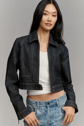 Pilcro Denim Shrunken Moto Jacket