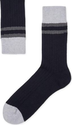 Brunello Cucinelli Socks with stripes in Navy Blue at Nordstrom, Size Xx-Large Eu
