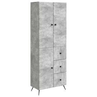 vidaXL Juego De Armarios 2 Uds. Gris Hormig&oacute;n Madera De Ingenier&iacute;a Vidaxl