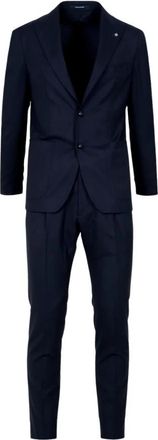 Tagliatore Single Breasted Suit - Heren - Business pakken - Blauw - L - Wol - Kostuums