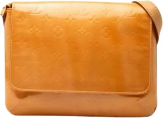 Louis Vuitton Pre-owned Cross Body Bags, female, Yellow, Size: ONE SIZE Pre-owned Monogram Vernis Shoulder Bag