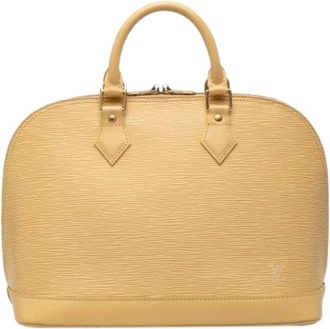 Louis Vuitton Pre-owned Alma PM - Dames - Vintage Handtas - Geel - ONE Size - Leer - Vintage