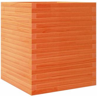 vidaXL Jardinera De Madera Maciza De Pino Marr&oacute;n Cera 60x60x68,5 Cm Vidaxl
