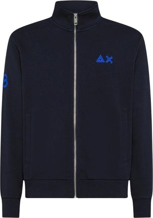 Sun 68 Volledige Rits Sweatshirt - Heren - Sweatshirts & Hoodies - Blauw - Maat: L Katoen