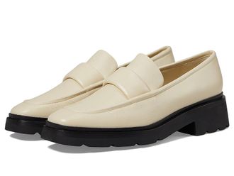 Vince Robin Leather Loafer Womens Slip on Shoes Moonlight White Leather : 5.5 M, Leather/Rubber
