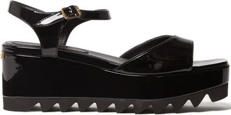 Stella McCartney Sandalen met plateauzool, hak en gesp - Zwart