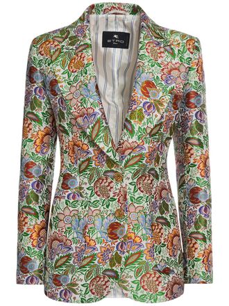 ETRO フラワー シルクミックスコート ホワイト KBC0024｜PRODUCTS｜tveir
