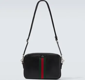 Gucci Web Trademark Small leather crossbody bag