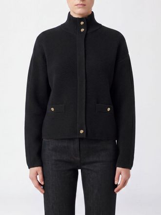 Liu Jo Short High-Neck Jacket in Viscose Blend with Slit Pockets