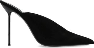 PARIS TEXAS Lidia Heeled Mules - Dames - Muiltjes - Zwart - 38 1/2 EU - Leer - Schoenen