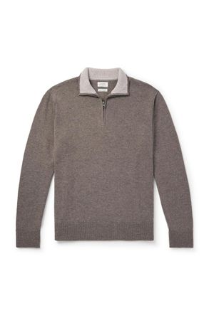 Hartford Wool and Cashmere-Blend Half-Zip Sweater