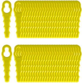 OEM 50 Cuchillas De Repuesto Para Desbrozadora Ryobi, Cabezales De Cuchillas Doblemente Dentadas Rac155 Rac157 Rac158