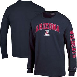 Champion Mens Champion Navy Arizona Wildcats Arch Over Logo 2-Hit Long Sleeve T-Shirt at Nordstrom, Size Xx-Large