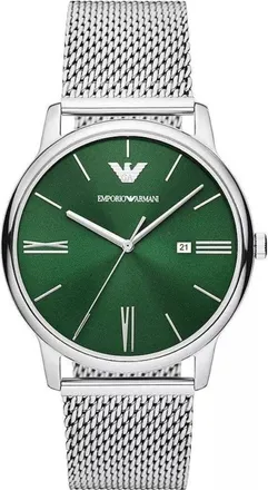 Emporio Armani Accessoires, Heren, Grijs, ONE Size, Minimalistische Horloge