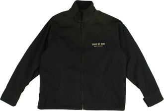 Fear of God Giacca in velluto con logo ricamato - Nero