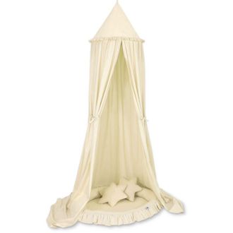 OEM Conjunto: Dosel Colgante Para Habitaci&oacute;n Infantil, Nido Con Volante, Almohadas - Crema
