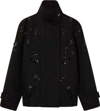 Golden Goose Journey Oversize Short Trench Coat With Embroidery