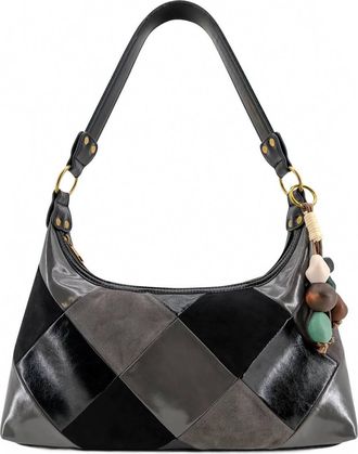 Like Dreams Womens Indie Quilt Shoulder Bag In Black