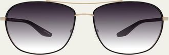 Barton Perreira Sully Aviator Titanium Sunglasses