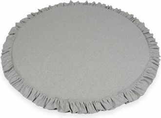 OEM Alfombra De Juego Redonda Para Ni&ntilde;os De 100 Cm Con Volantes, Gris Claro