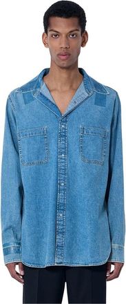 Maison Margiela Denim Button-Down Shirt - Heren - Spijkeroverhemden - Blauw - M - Denim - Overhemden