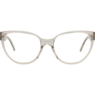 Balenciaga 54mm Cat Eye Optical Glasses in Beige Beige Transparent at Nordstrom Rack