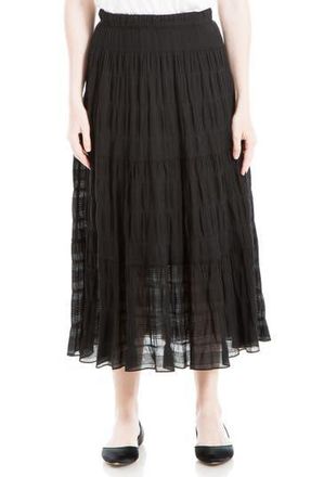 Max Studio Textured Midi Skirt in Black-Black at Nordstrom Rack, Size X-Large