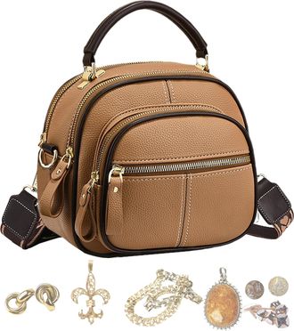 Generic Leather Bag - Fashionable Comfort Shoulder Bag, Unique Present Shoulders Bags | Shoulder Womens Multifunctional Compartment, Large Capacity Womens Tot