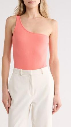 L'agence Cassidy One Shoulder Bodysuit in Coral at Nordstrom Rack, Size Xx-Small