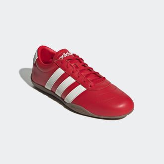adidas Sneaker ADIDAS SPORTSWEAR GRAND COURT LO, Damen, Gr. 38,5, weiss (better scarlet, sanftes wei&szlig;, gum5), Leder, Synthetik, Schuhe Sneaker, Design auf de