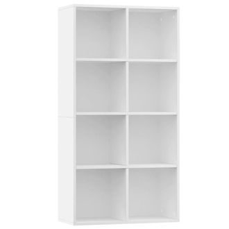 Berkfield Home Book Cabinet/Sideboard White 66x30x130 cm Engineered Wood | Size: 66 x 30 x 130 cm