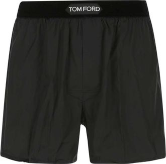Tom Ford Stretch Silk Satin Boxer - Heren - Onderbroek - Zwart - M - Leer - Ondergoed